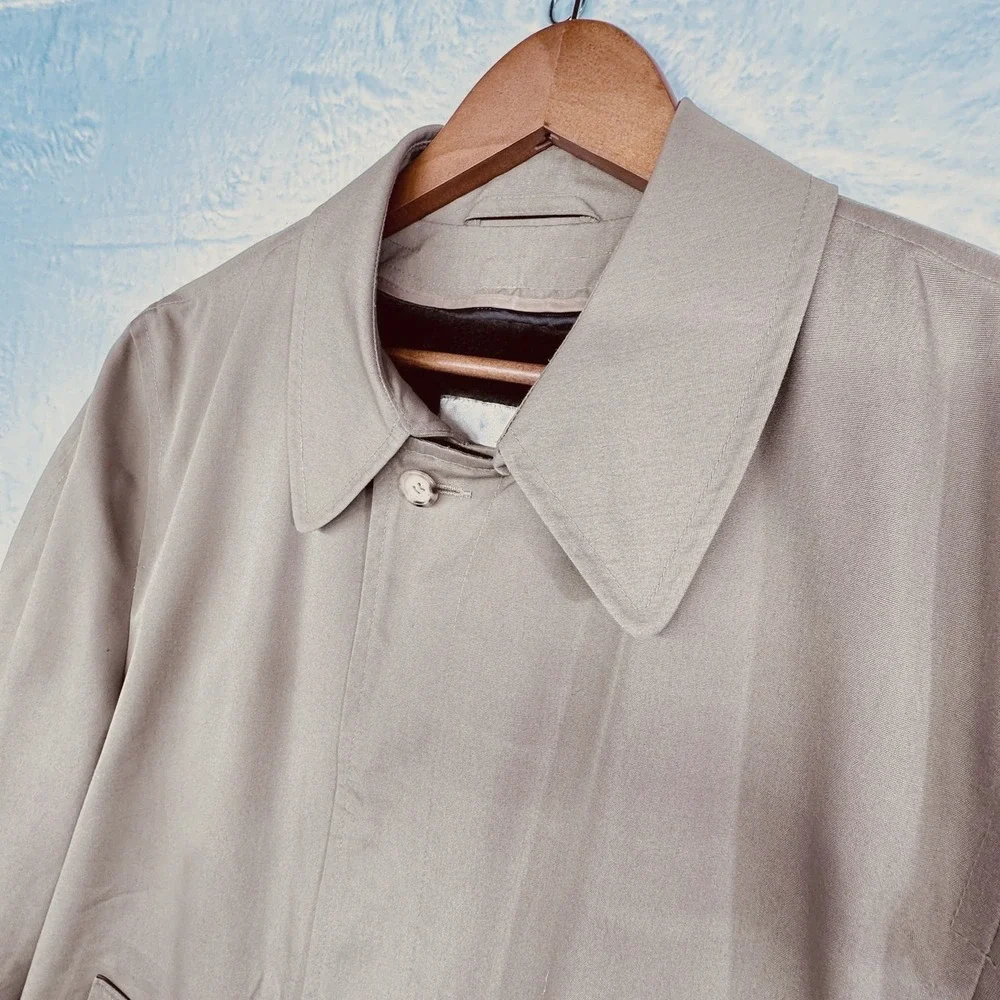 London Town 42L Trench‎ Tan Sherpa Lined Vintage Retro Nostalgic